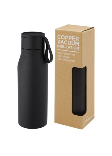 Ljungan 500 Ml Copper Vacuum Insulated Stainless Steel Bottle With Pu Leather Strap And Lid