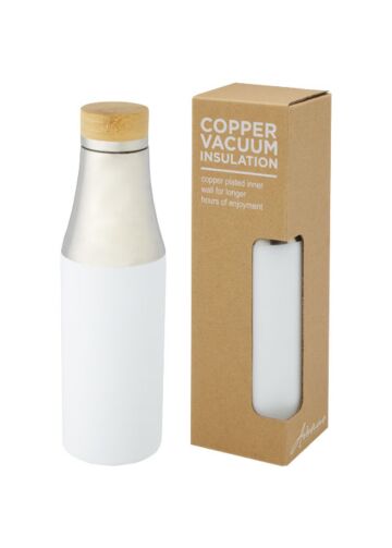Hulan 540 Ml Copper Vacuum Insulated Stainless Steel Bottle With Bamboo Lid
