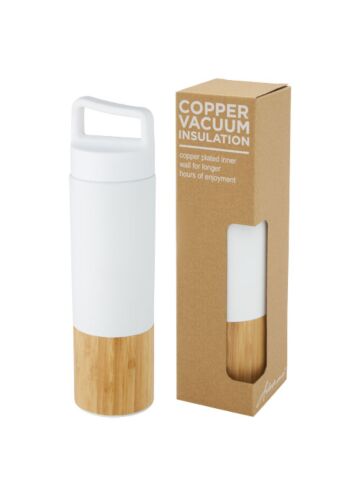 Torne 540 Ml Copper Vacuum Insulated Stainless Steel Bottle With Bamboo Outer Wall