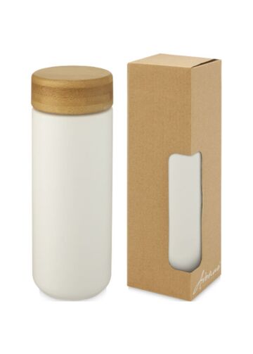 Lumi 300 Ml Ceramic Tumbler With Bamboo Lid