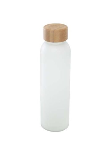 Lume 500 Ml Matte Soda Lime Glass Bottle With Bamboo Lid