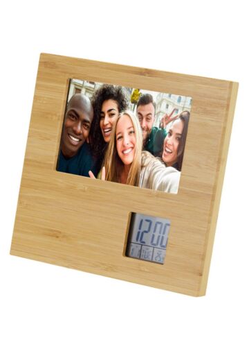 Sasa Bamboo Photo Frame With Thermometer