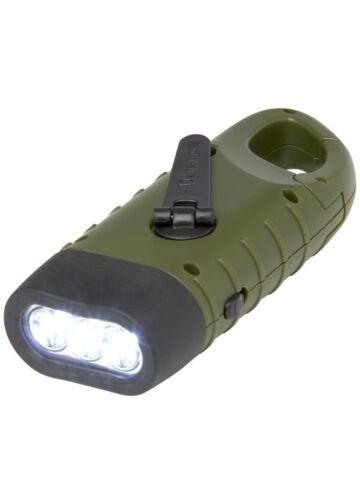 Helios Recycled Plastic Solar Dynamo Flashlight With Carabiner