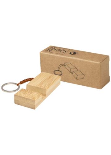 Bosona Bamboo Phone Holder With Keychain