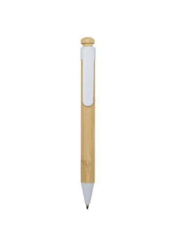 Rattan Bamboo And Recycled Plastic Ballpoint Pen (Black Ink)