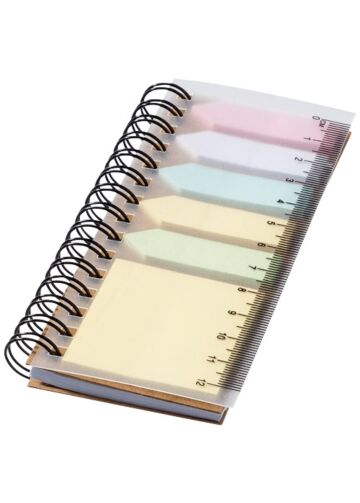 Spinner Spiral Notebook With Coloured Sticky Notes