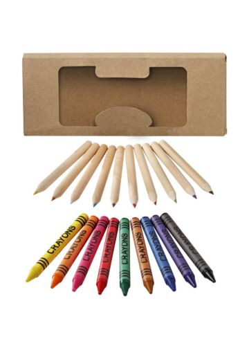 Lucky 19-piece Coloured Pencil And Crayon Set