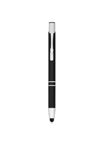 Moneta Anodized Aluminium Click Stylus Ballpoint Pen (Blue Ink)