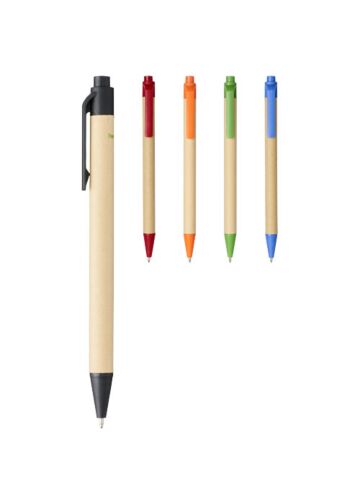 Berk Recycled Carton And Corn Plastic Ballpoint Pen (Black Ink)