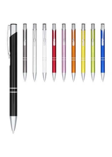 Moneta Anodized Aluminium Click Ballpoint Pen (Black Ink)