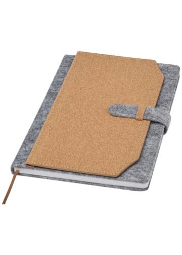 Viviana A5 Recycled Felt And Cork Notebook