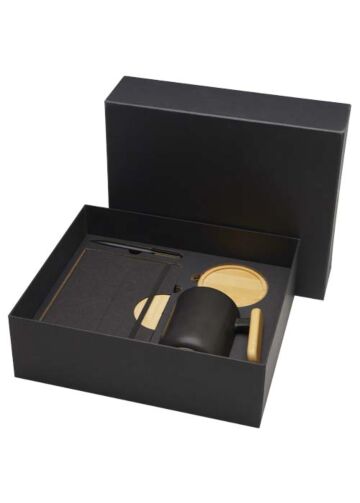 Laura A5 Hard Cover Notebook And Ballpoint Pen Gift Set (Black Ink)