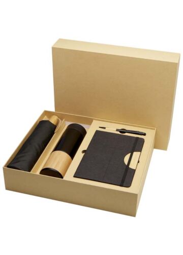 Carmen A5 Hard Cover Notebook And Ballpoint Pen Gift Set (Black Ink)