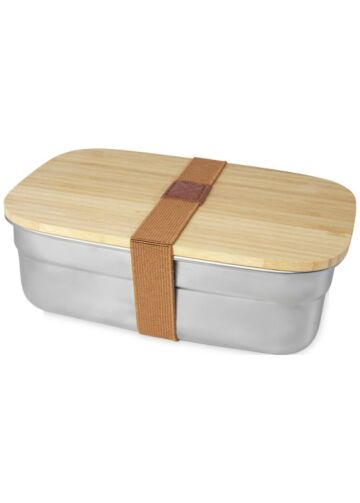 Tite 700 Ml Stainless Steel Lunch Box With Bamboo Lid