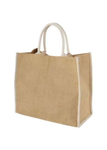 Harry Coloured Edge Jute Tote Bag 25l