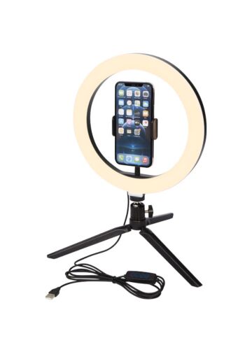 Studio Ring Light For Selfies And Vlogging With Phone Holder And Tripod