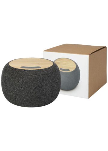 Ecofiber Bamboo/rpet Bluetooth® Speaker And Wireless Charging Pad