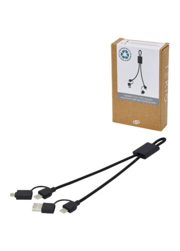 Connect 6-in-1 Rcs Recycled Aluminium 45w Quick Charge & Data Transfer Cable