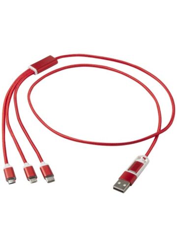 Versatile 5-1 Recycled Aluminium Charging Cable