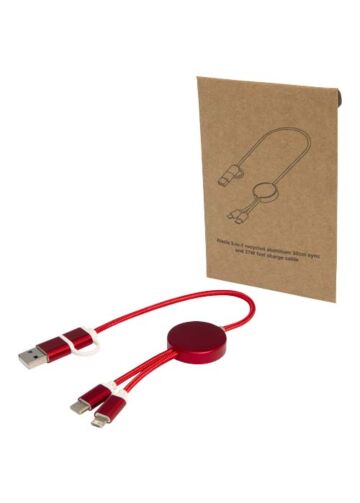 Alasia 5-in-1 Recycled Aluminium And Plastic 30 Cm Data Sync And 27w Fast Charge Cable