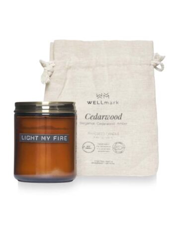 Wellmark Cedar Wood Scented Candle Medium