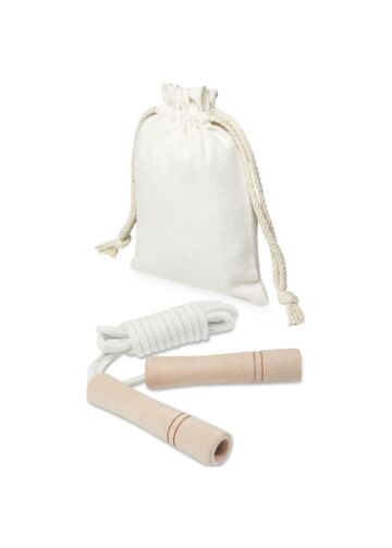 Denise Wooden Skipping Rope In Cotton Pouch
