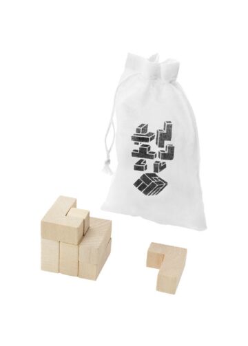 Solfee Wooden Squares Brain Teaser With Pouch