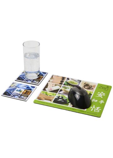 Q-mat® Mouse Mat And Coaster Set Combo 3