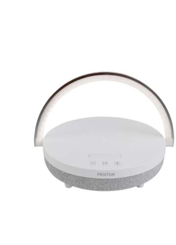 Prixton 4-in-1 10w Bluetooth® Speaker With Led Light And Wireless Charging Base