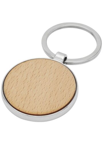 Moreno Beech Wood Round Keychain