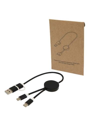 Alasia 5-in-1 Recycled Aluminium And Plastic 30 Cm Data Sync And 27w Fast Charge Cable