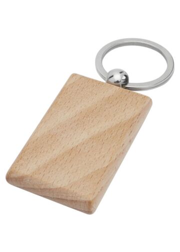 Gian Beech Wood Rectangular Keychain