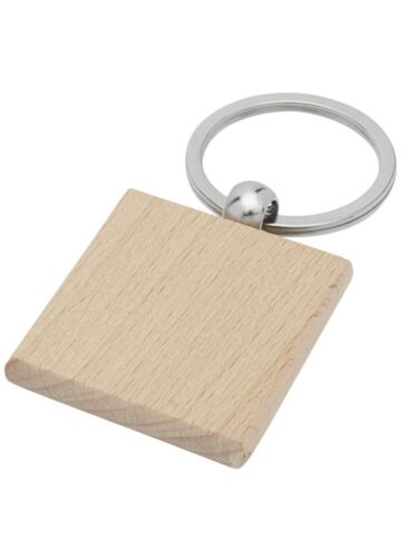 Gioia Beech Wood Squared Keychain