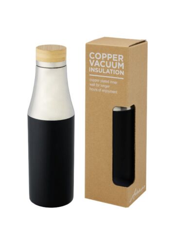 Hulan 540 Ml Copper Vacuum Insulated Stainless Steel Bottle With Bamboo Lid