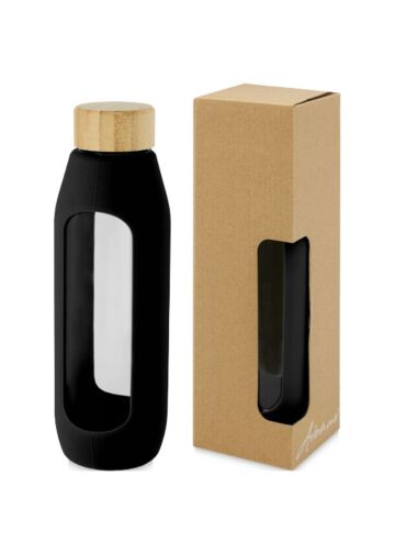 Tidan 600 Ml Borosilicate Glass Bottle With Silicone Grip