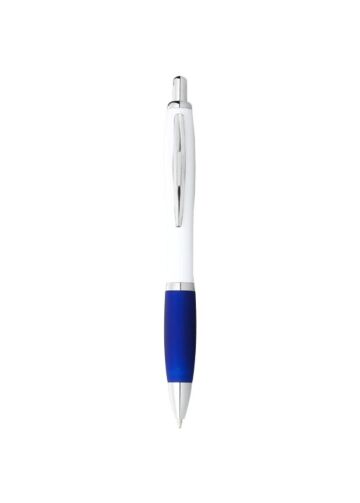 Nash Ballpoint Pen White Barrel And Coloured Grip (Blue Ink)