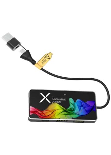 Scx.design H20 8-in-1 Usb Hub With Dual Input And 6-ports
