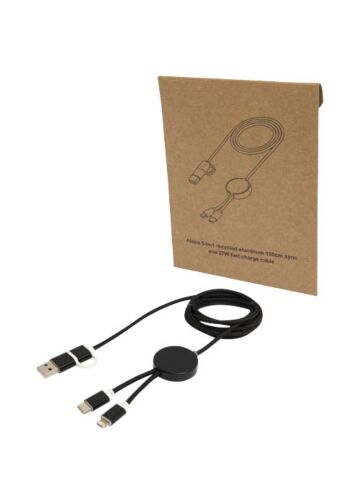 Alasia 5-in-1 Recycled Aluminium And Plastic 150 Cm Data Sync And 27w Fast Charge Cable